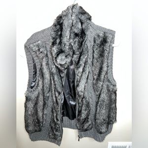 Grey dress barn vest